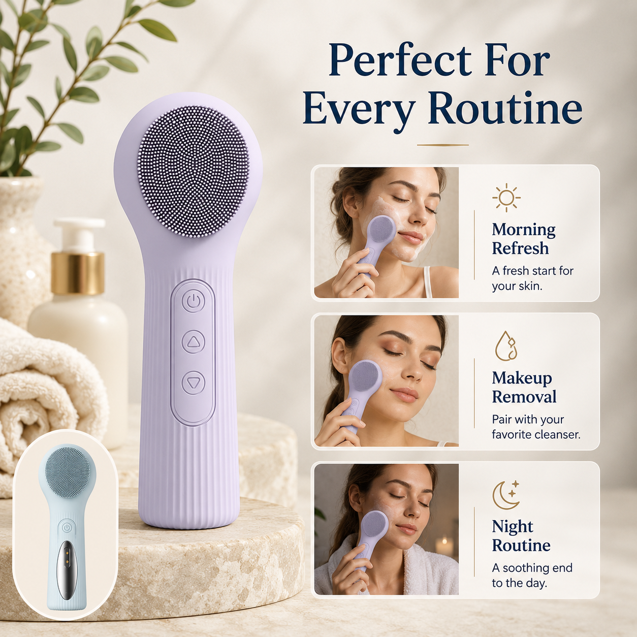 Ebaura GlowWave™ Facial Cleansing Brush