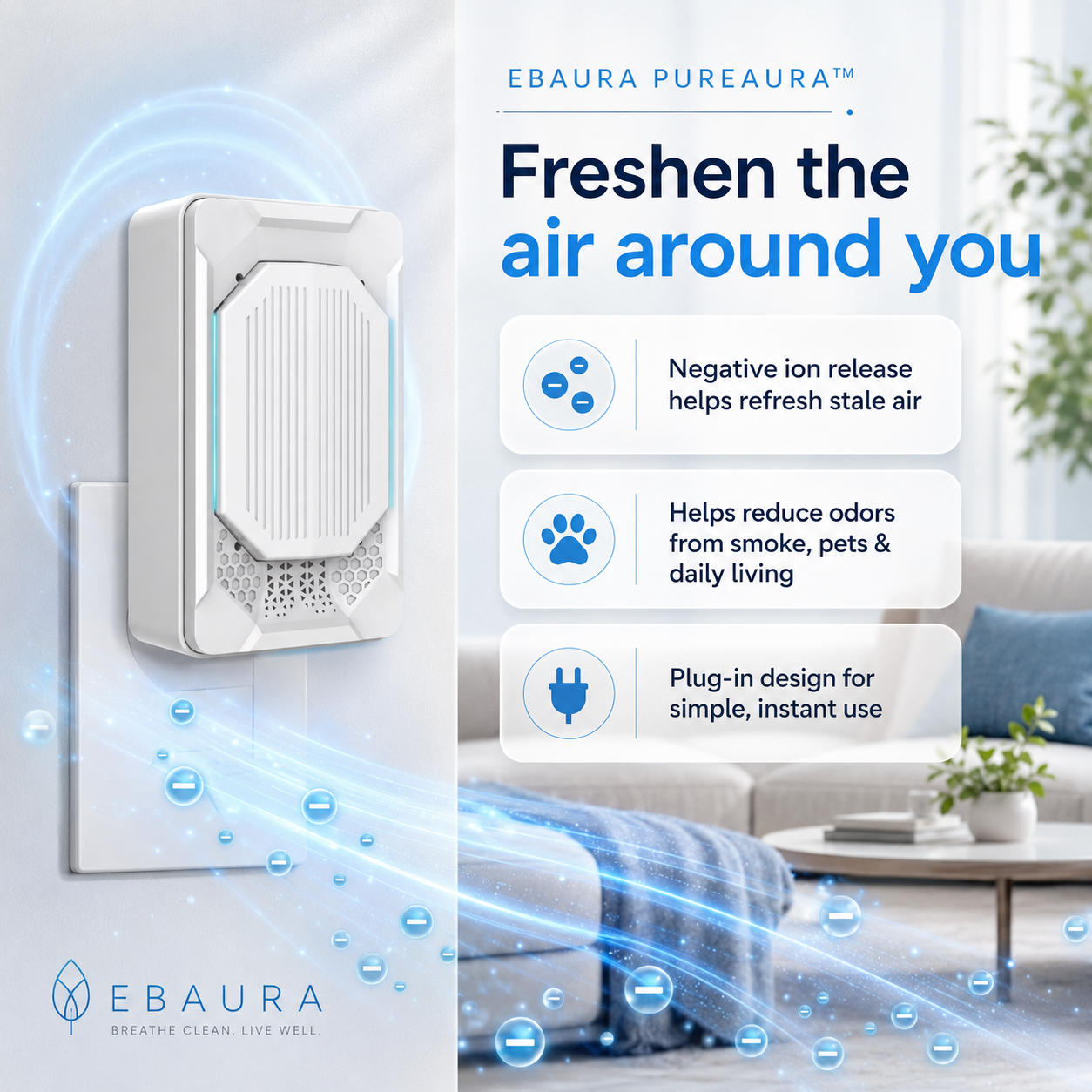 Ebaura PureAura™ Mini Air Purifier